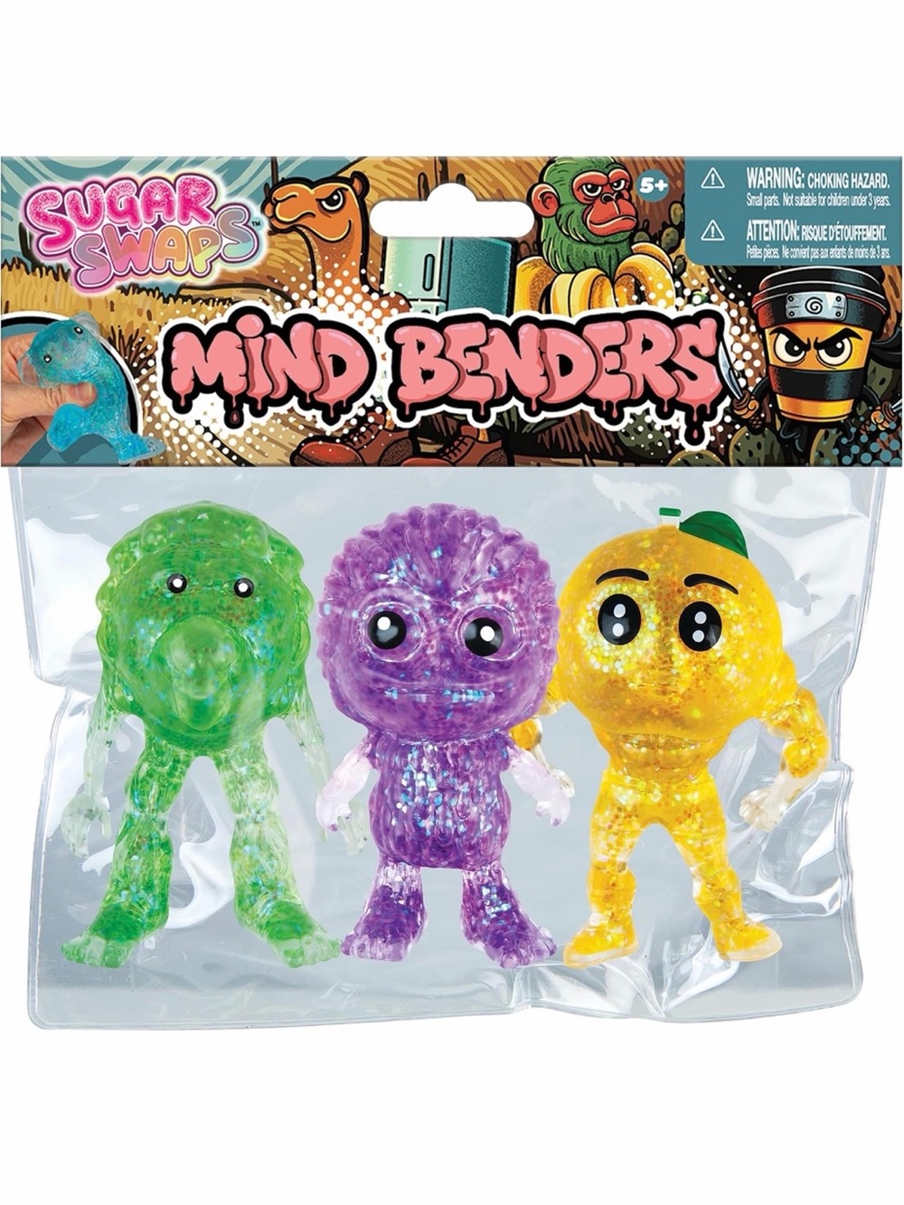 Sugar Swaps Mind Benders 3-Pack Stretchy Sensory Figures